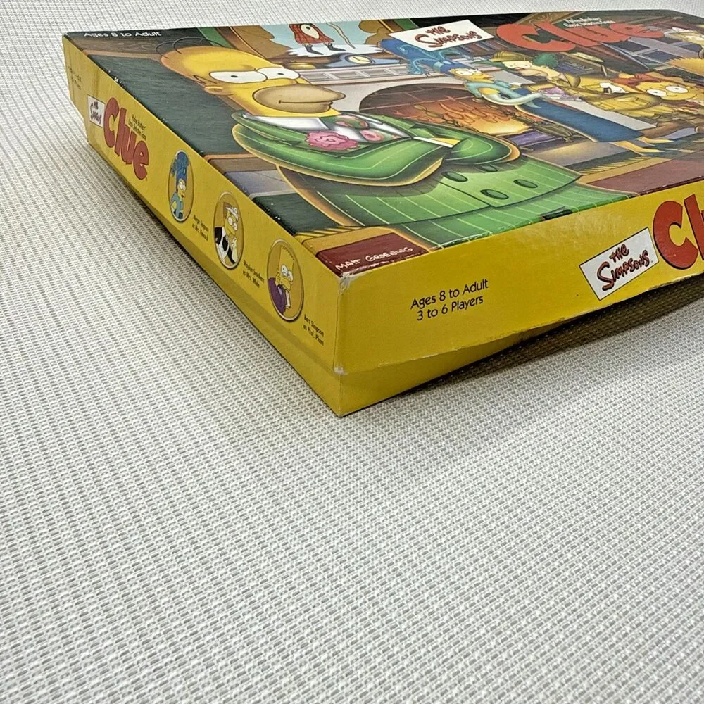Vintage 2000 Parker Brothers The Simpsons CLUE Board Game
